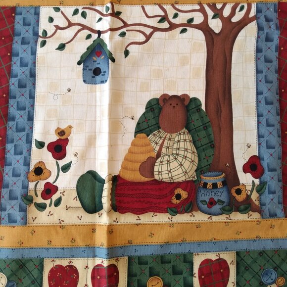 Vintage Country Bears Vest Sewing Pattern: Kitschy Cottagecore Fabric Panel - Picture 4 of 9